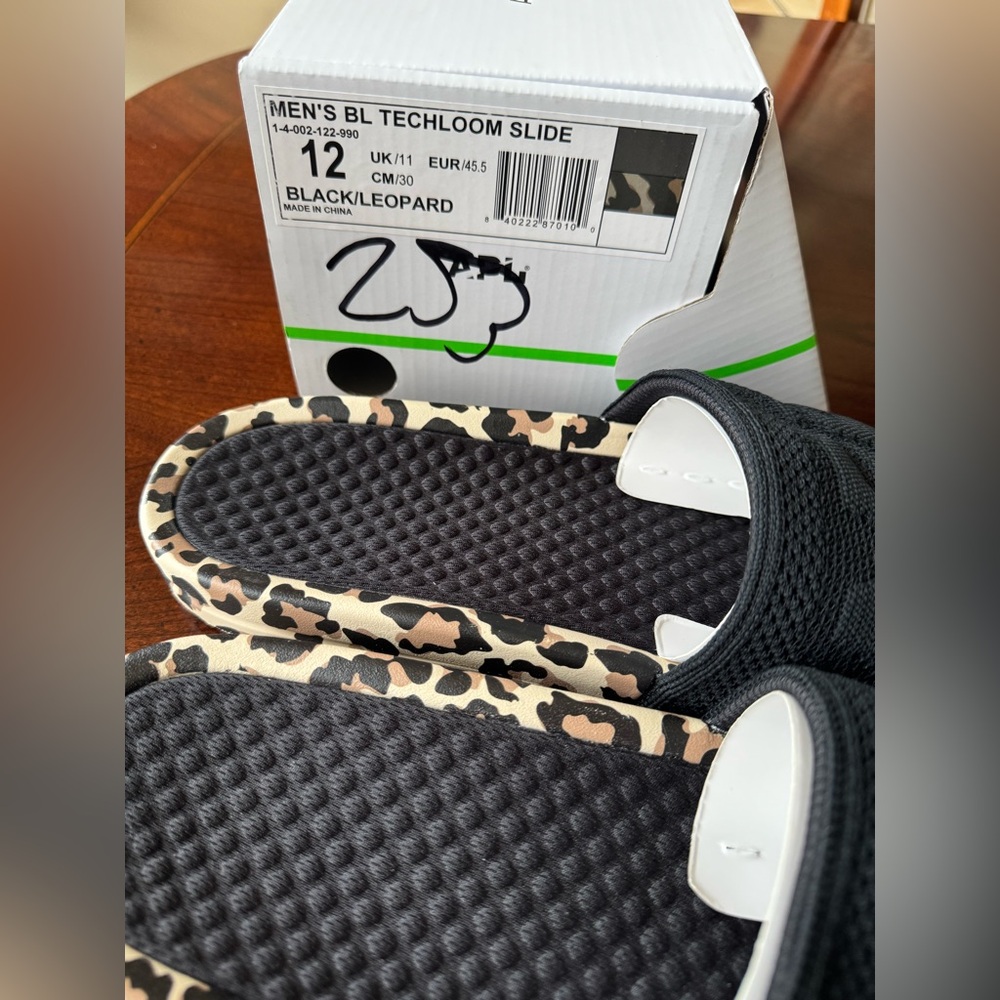 Nib-Apl Leopard Print Slides With Black Accents - image 3